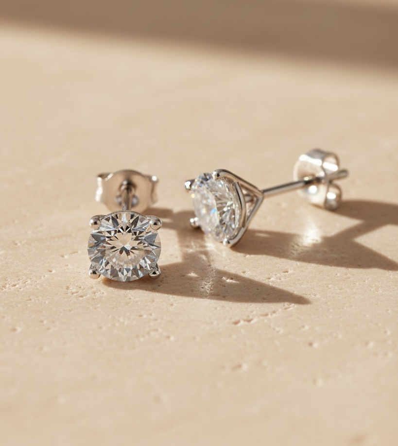 Celestia Solitaire oorKnoppen - Zilver